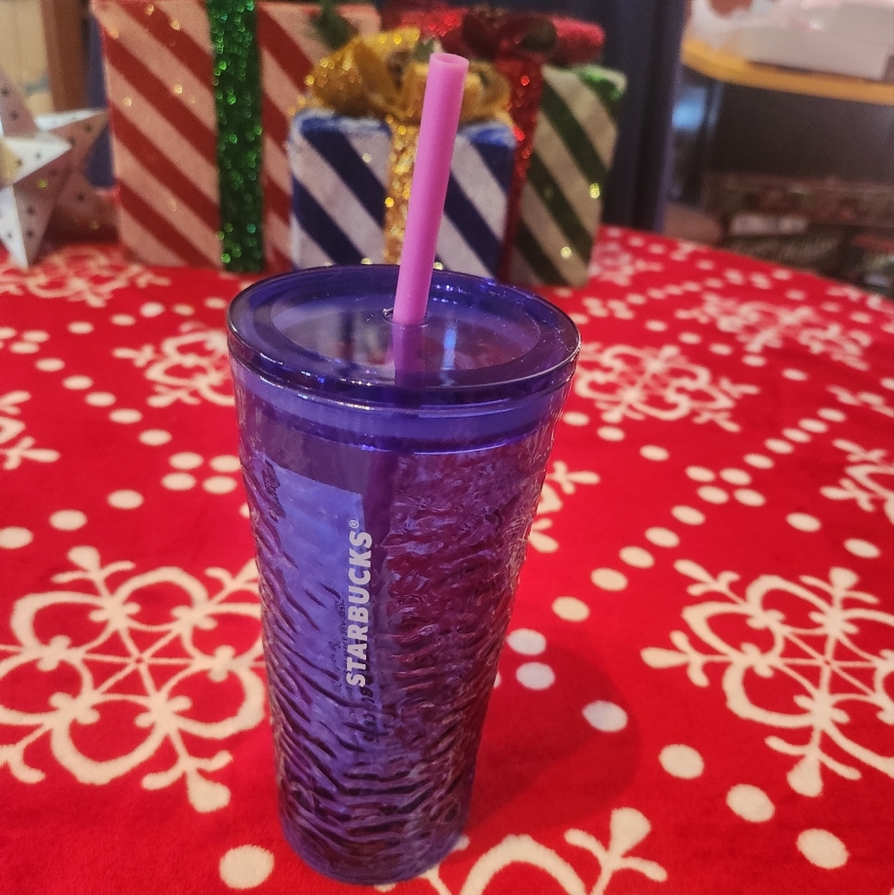 Purple starbucks tumbler